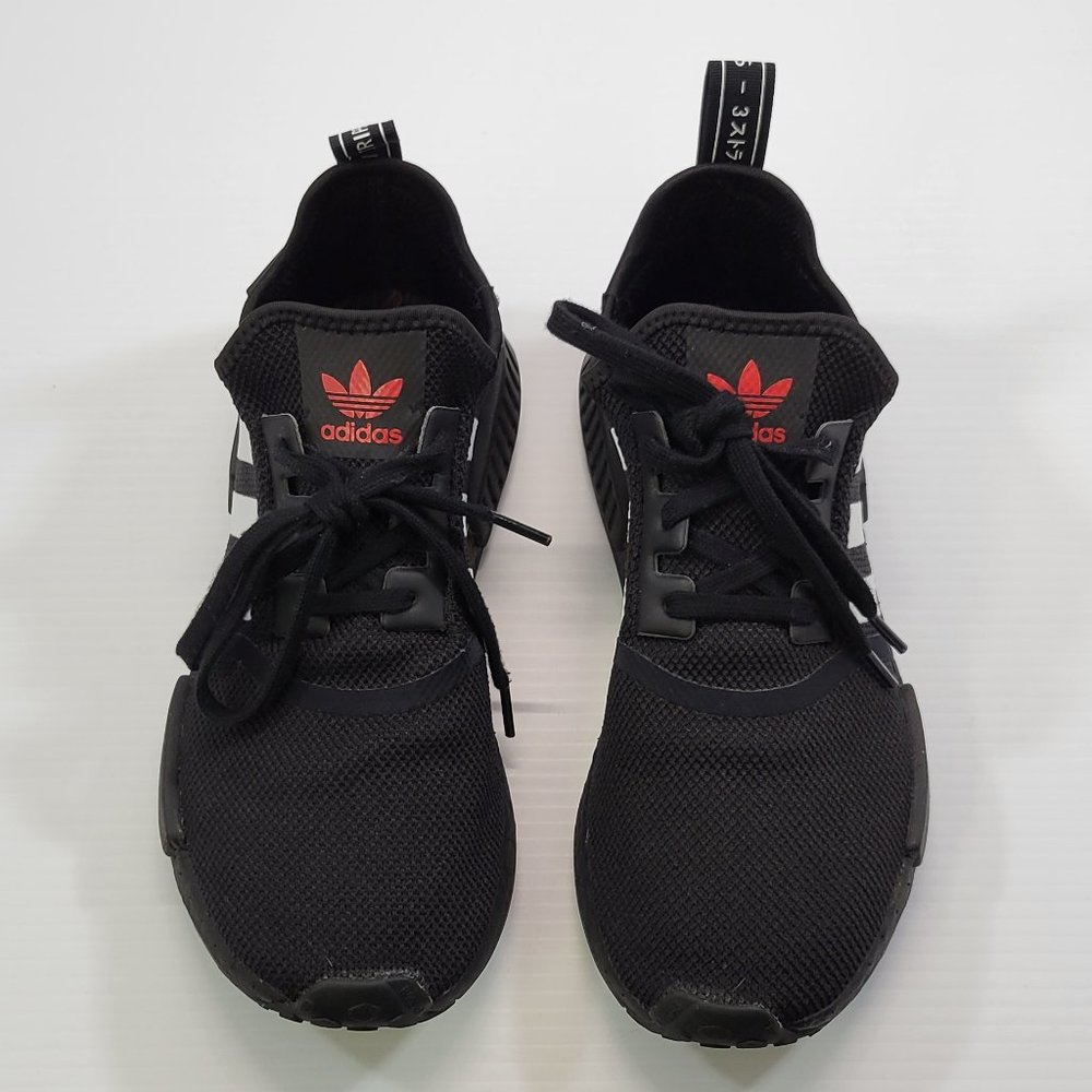 Adidas NMD R1 Originals - Red Japanese Side Print - Black White 2020 Men Size 10 - Picture 10 of 13